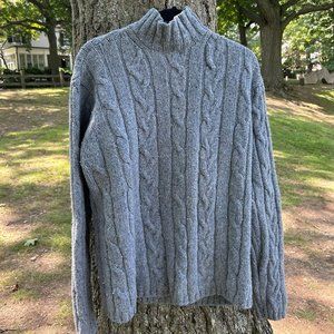 American Eagle Cable-Knit Wool Turtleneck